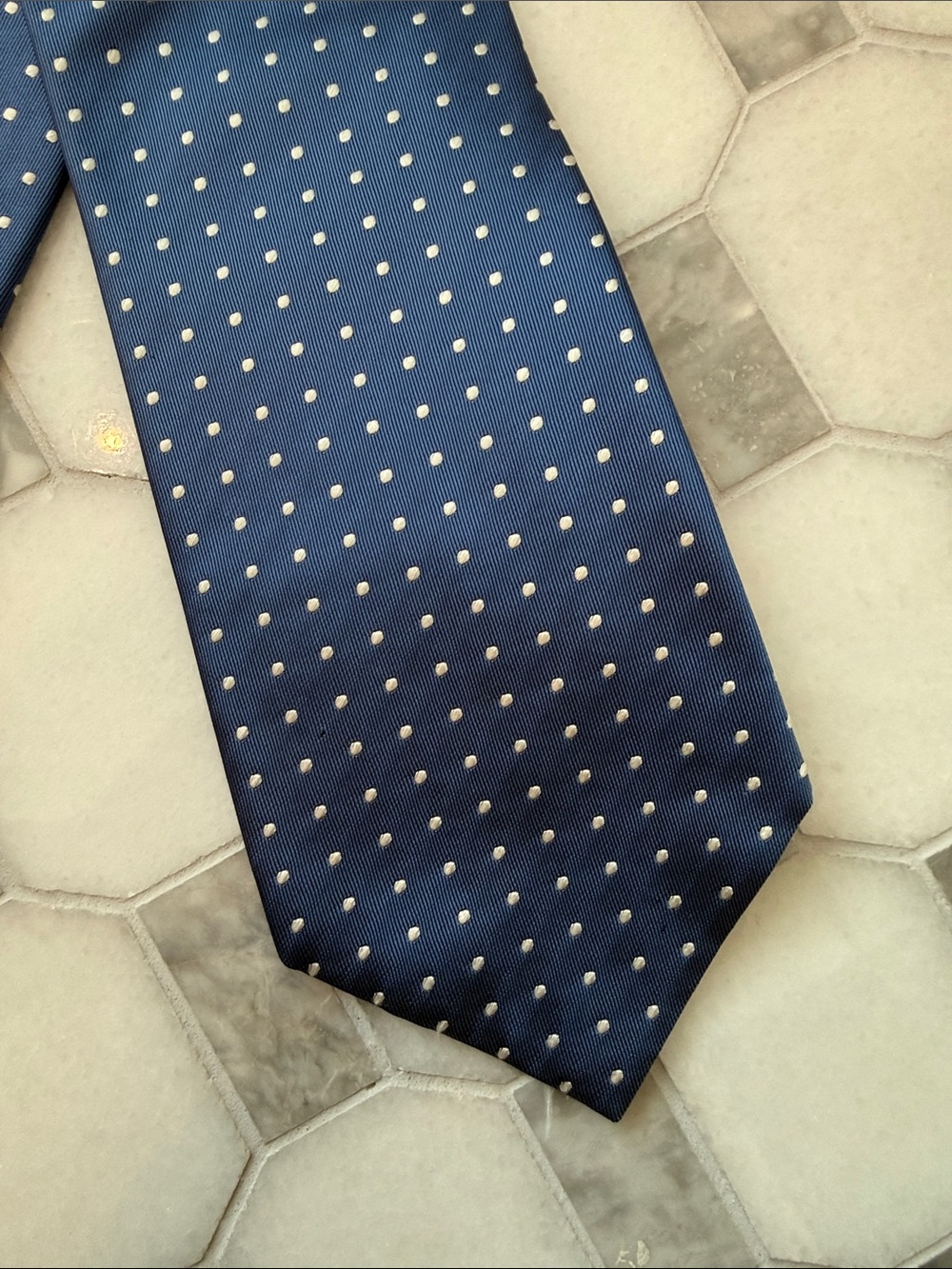 Venanzi Silk Classic Blue Polka Dot Men’s Tie